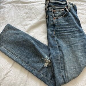 rag & bone Classic Blue Ankle Jeans